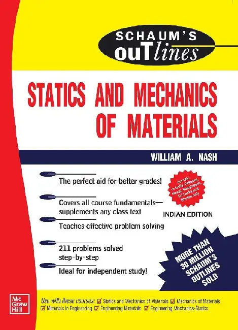 Schaum's Outline Of Statics And Mechanics Of Materials by Nash W.A.