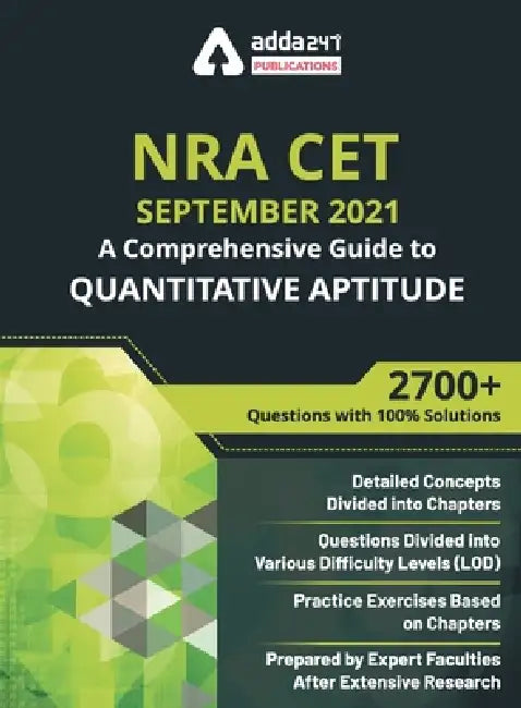 A Comprehensive Guide to Quantitative Aptitude for NRA CET Exam by Adda247