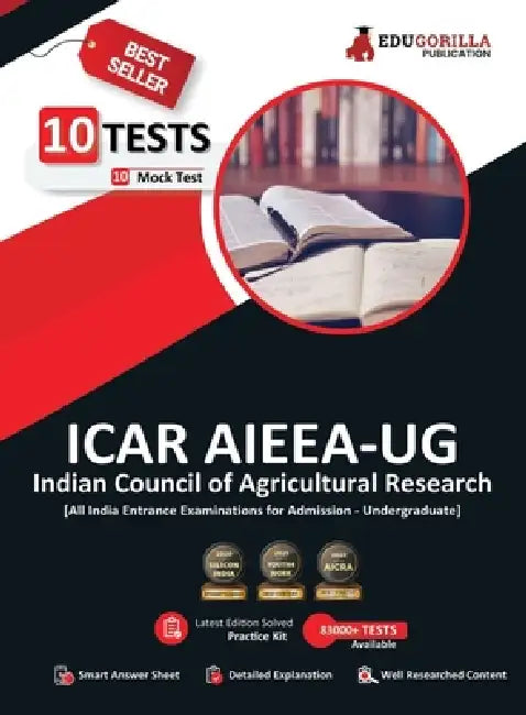 Icar Aieea Ug: All India Entrance Examination for Admission 2023 - 10 Full Length Mock Tests (Physics, Chemistry, Mathematics, Biology and Agriculture by Edugorilla Prep Experts