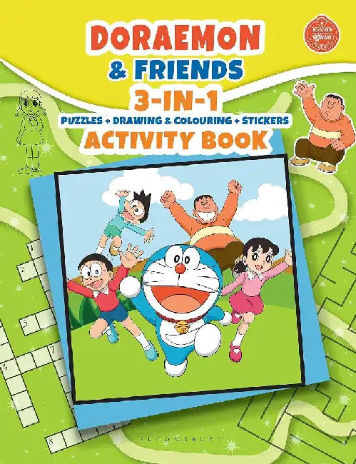 Doraemon & Friends: 3-IN-1 Puzzle + Colour Art + Stickers Activity Book by Bloomsbury India