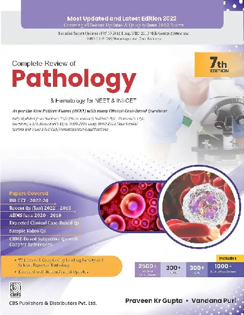 Complete Review Of Pathology And Hematology For Neet And Ini-Cet 7e by Gupta P K