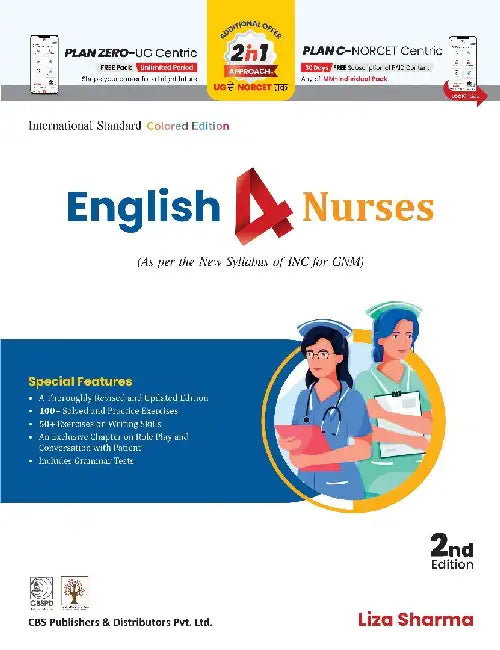 English 4 Nurses As Per The New Syllabus Of INC For GNM Students 2e by Sharma L.