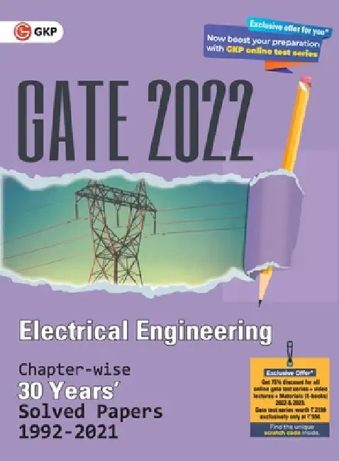 GATE 2022 Electrical Engineering - 30 Years Chapterwise Solved Paper (1992-2021) by G K Publications (P) Ltd