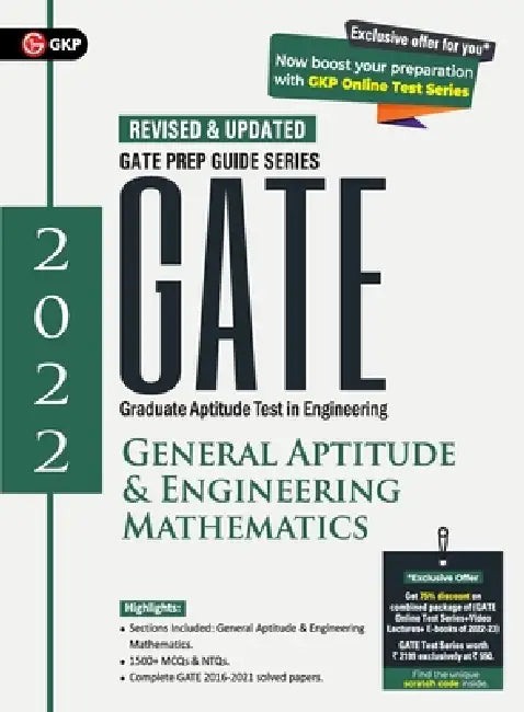 Gate 2022: General Aptitude & Engineering Mathematics - Guide by G K Publications (P) Ltd