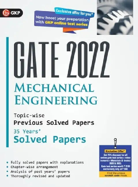 GATE 2022 Mechanical Engineering - 35 Years Topic-wise Previous Solved Papers by G K Publications (P) Ltd