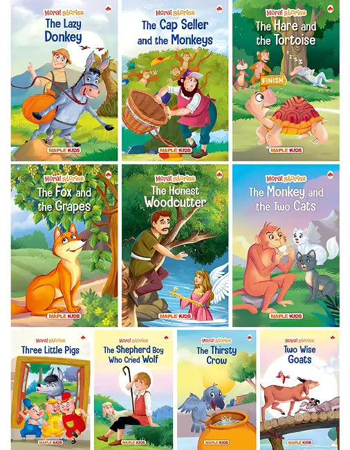 Moral Story Books For Kids (Set Of 10 Books) by Maple Press In House