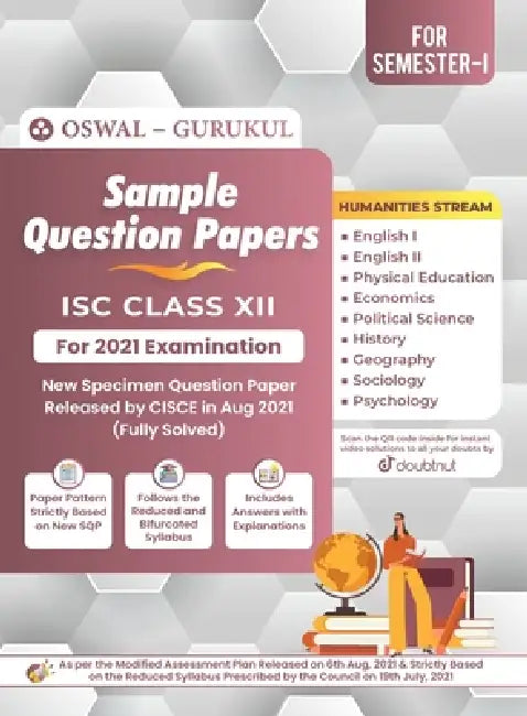 Sample Question Papers for ISC Humanities Stream: Class 12 Semester I Exam 2021 by Oswal, Gurukul