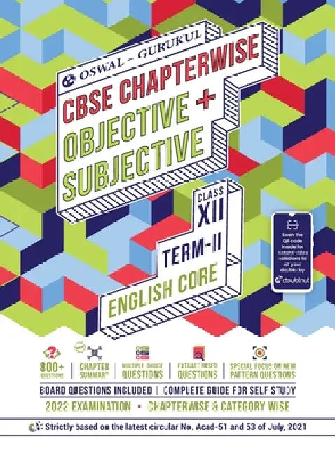 Oswal-Gurukul English Core Chapterwise Objective + Subjective for CBSE Class 12 Term 2 Exam by Oswal, Gurukul