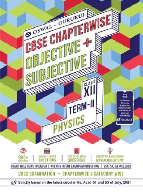 Oswal-Gurukul Physics Chapterwise Objective + Subjective for CBSE Class 12 Term 2 Exam by Oswal, Gurukul