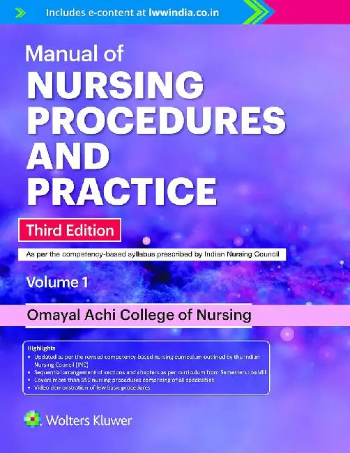 Manual of Nursing Procedures and Practice by Omayal Achi