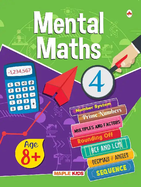 Maths Workbook-4 (Age 8+) by Maple Press In House