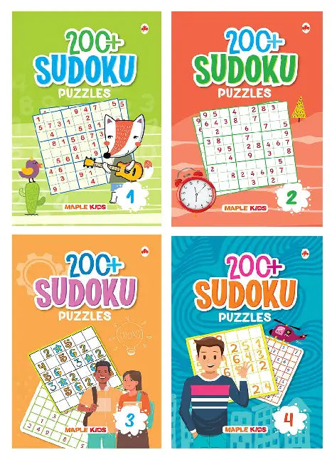 Sudoku (Set Of 4 Books) With More Than 800+ Puzzles by Maple Press In House