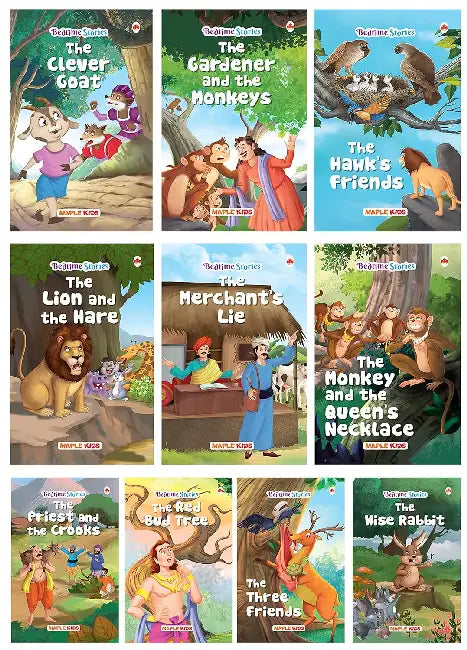 Story Books For Kids - Bedtime Stories (Illustrated) (Set Of 10 Books) by Maple Press In House