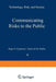 Communicating Risks to the Public: International Perspectives by R. E. Kasperson