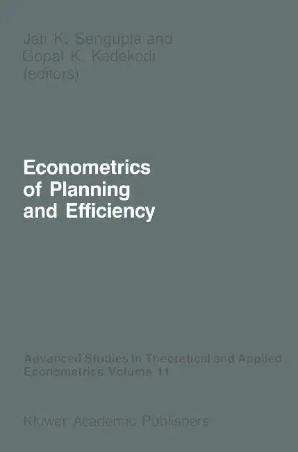 Econometrics of Planning and Efficiency by Jati SenGupta