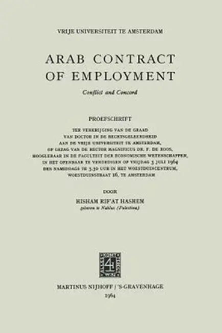 Arab Contract of Employment by Hisham Rif'at Hashem