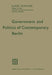 Government and Politics of Contemporary Berlin by Elmer Plischke
