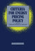 Criteria for Energy Pricing Policy by Corazon Siddayao