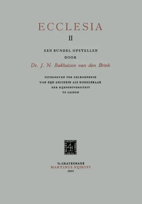 Ecclesia II by J. N. Bakhuizen Van Den Brink