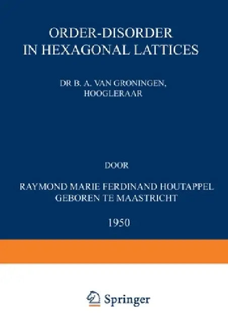 Order-disorder in hexagonal lattices by Raymond Marie Ferdinand Houtappel