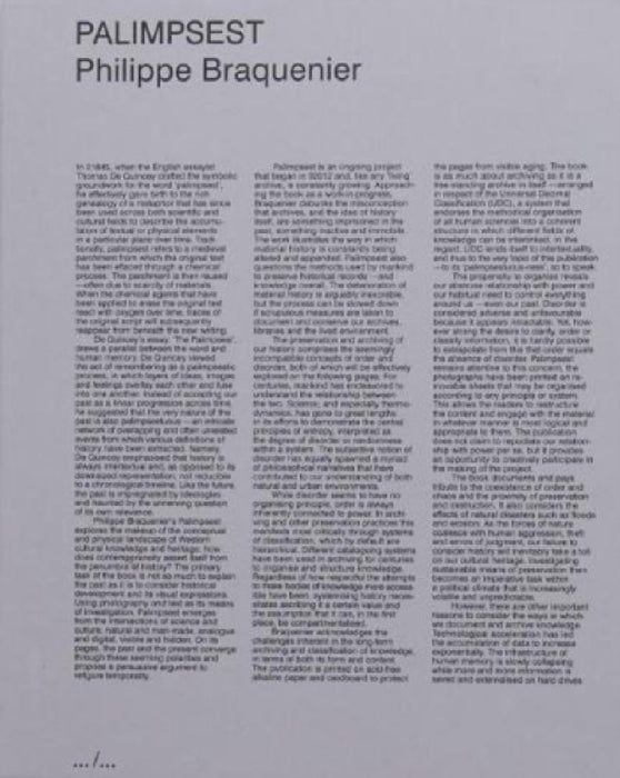 Palimpsest by Philippe Braquenier