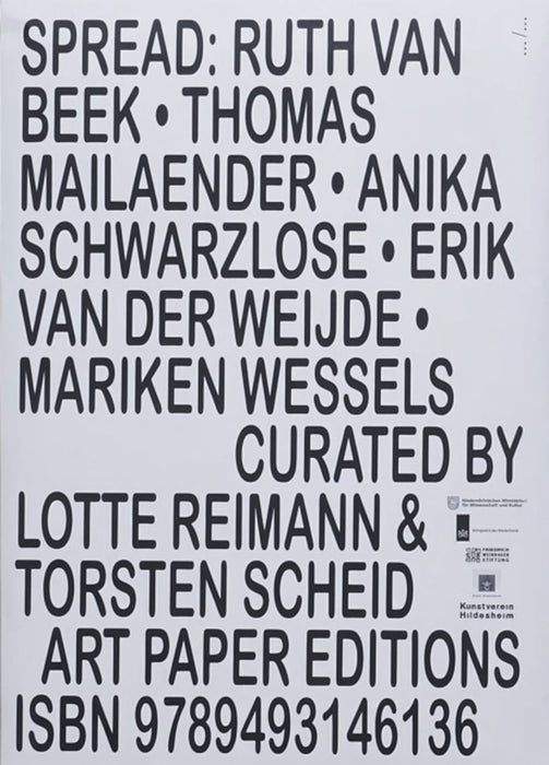 Spread: Ruth van Beek, Thomas Mailaender, Anika Schwarzlose, Erik van der Weijde, Mariken Wessels