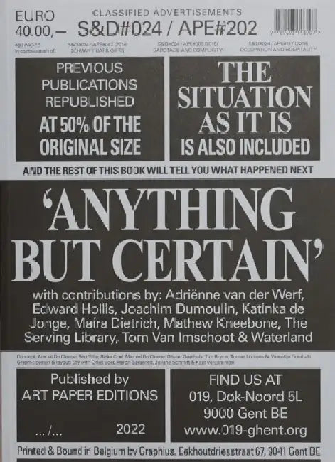 Anything But Certain