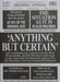 Anything But Certain