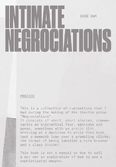 Intimate Negrociations by Bode Owa