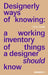 Designerly Ways of Knowing: A Working Inventory of Things a Designer Should Know by Danah Abdulla