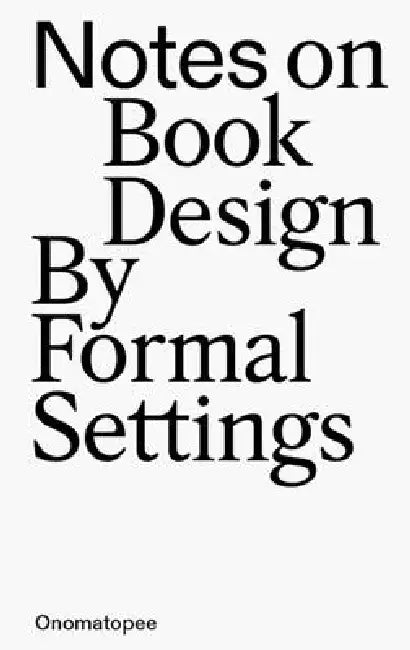 Notes on Book Design by Amanda-Li Kollberg