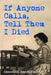 If Anyone Calls, Tell Them I Died: A Memoir by Emanuel (manu) Rosen