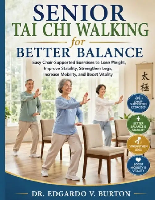 Senior Tai Chi Walking for Better Balance: Easy Chair-Supported Exercises to Lose Weight, Improve Stability, Strengthen Legs, Increase Mobility, and B by Dr Edgardo V Burton