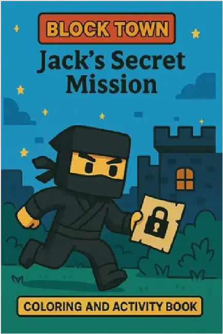 Jack's Secret Mission: Hidden Words and Secret Codes Mystery in Block Town Adventure Games & Coloring for fun A Fun-Filled Activity Quest by Maya Esm