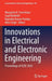 Innovations in Electrical and Electronic Engineering: Proceedings of Iceee 2020 by Margarita N. Favorskaya
