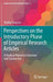 Perspectives on the Introductory Phase of Empirical Research Articles: A Study of Rhetorical Structure and Citation Use by Lin