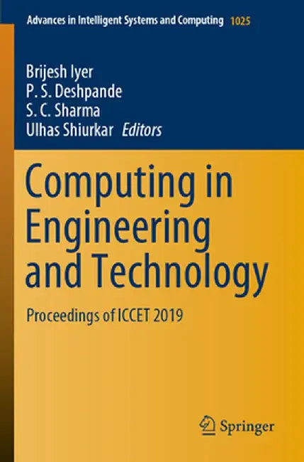 Computing in Engineering and Technology: Proceedings of Iccet 2019 by Brijesh Iyer