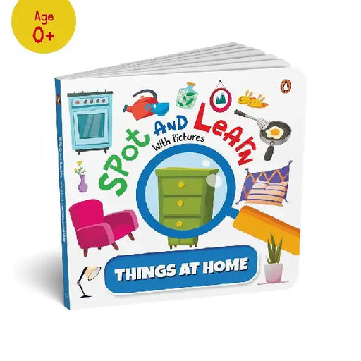 Spot and Learn with Pictures: Things at Home: A Fun & Interactive Board Book to Develop Observation Skills and Vocabulary for Kids, Toddlers [Penguin by Penguin