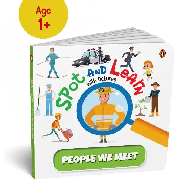 Spot and Learn with Pictures: People We Meet: A Fun & Interactive Board Book to Develop Observation Skills and Vocabulary for Kids, Toddlers [Penguin by Penguin