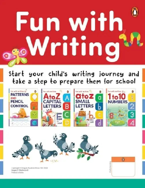 Fun with Writing (Pack of 4 Books): A Set of 4 Activity Books for Preschool Kids, Toddlers Book for 3+ [Penguin Early Learning Series] by Penguin Books