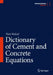 Dictionary of Cement and Concrete Equations by Natt Makul
