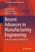 Recent Advances in Manufacturing Engineering: Select Proceedings of Radm 2024 by Yogesh Kumar