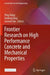 Frontier Research on High Performance Concrete and Mechanical Properties