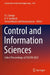 Control and Information Sciences: Select Proceedings of Ciscon 2022 by V. I. George