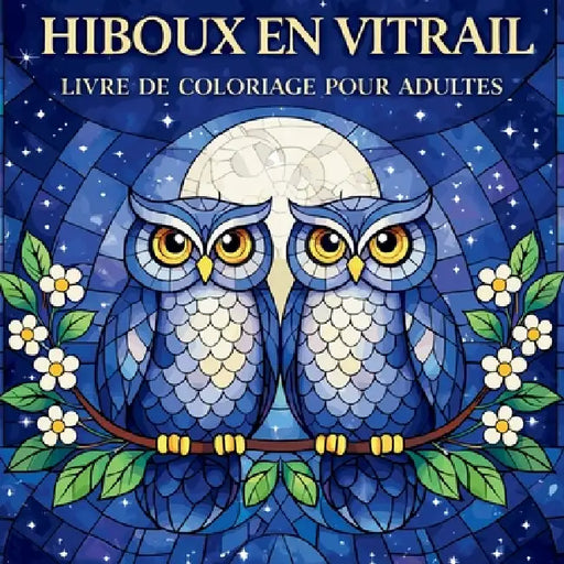 Hiboux en Vitrail - Livre de coloriage pour adultes by Johana Iahn