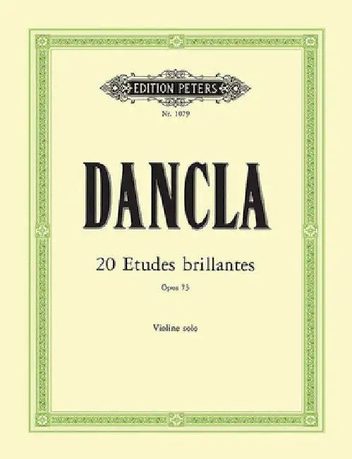 20 Études Brillantes Op. 73 for Violin by Charles Dancla