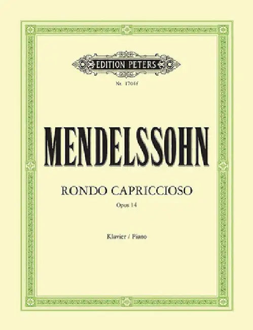 Rondo Capriccioso Op. 14: Sheet by Felix Mendelssohn