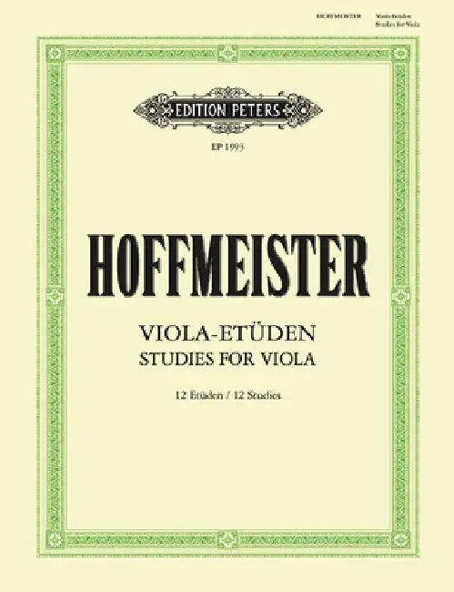 Studies for Viola: 12 Studies by Franz Anton Hoffmeister