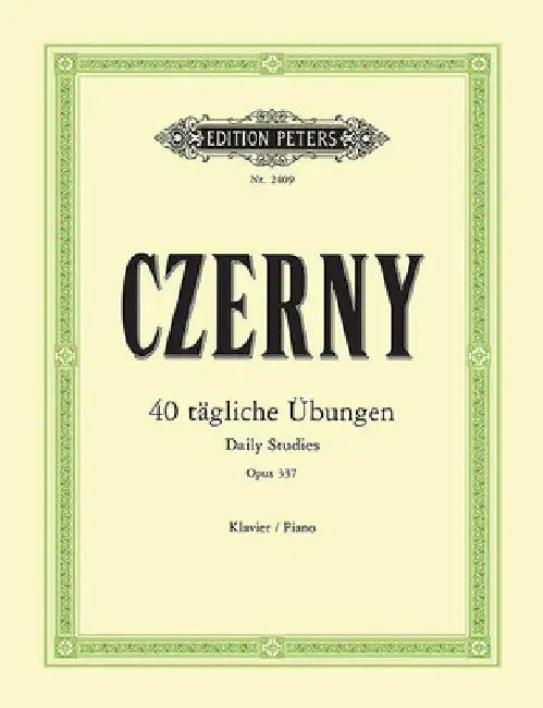 40 Daily Exercises Op. 337 for Piano by Carl Czerny