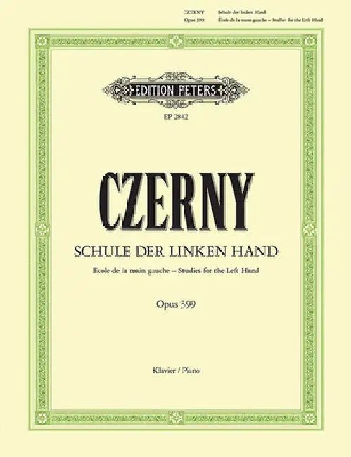 Studies for the Left Hand Op. 399 for Piano: 10 Studies by Carl Czerny